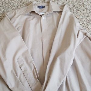 Tan button down shirt